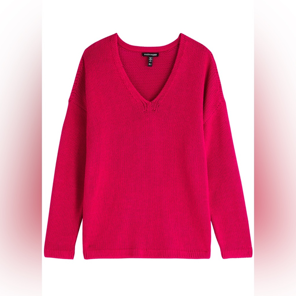 🌺❤️🌺Eileen Fisher V-Neck Knitted cotton jumper
pullover size XL🌺❤️🌺